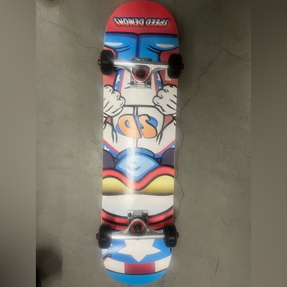 Speed Demons Black Skateboard Complete - Picture 1 of 5